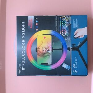 VIVITAR 8" FULL COLOR RING LIGHT (NWT)